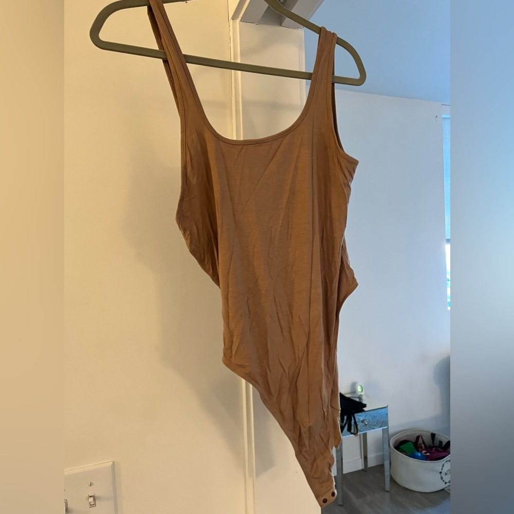 Tan tank top bodysuit